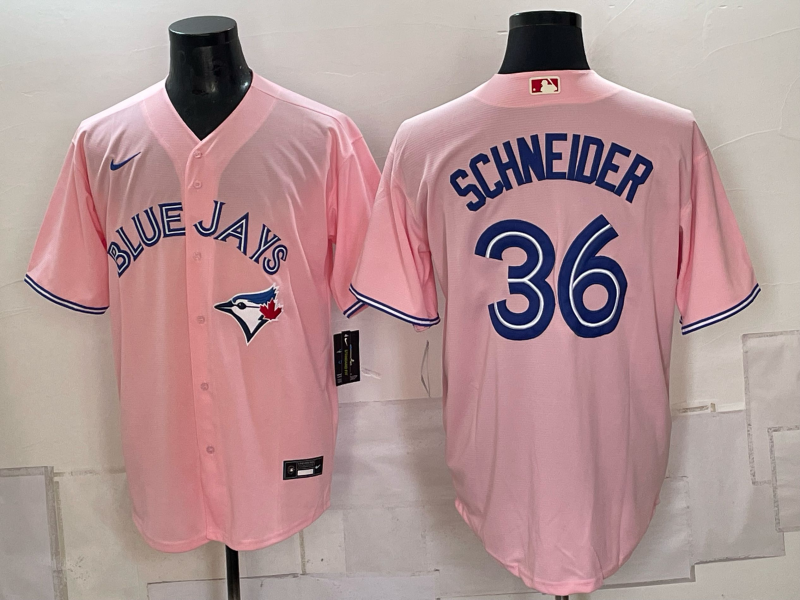 Men 2026 Toronto Blue Jays #36 Schneider pink Game Nike MLB Jersey 0907004->youth mlb jersey->Youth Jersey